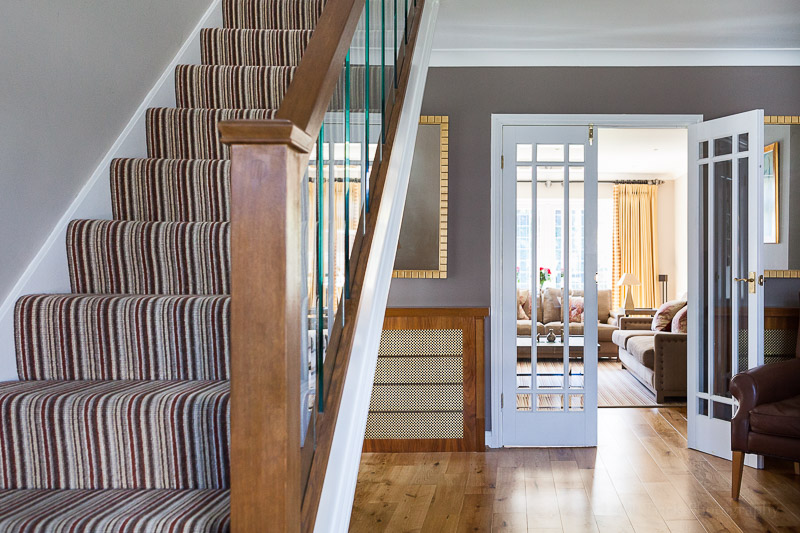 Raspberry Interior Design stripy staircase